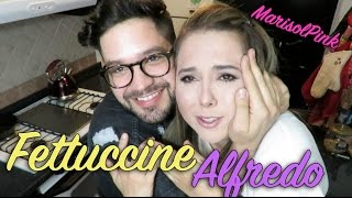 Como hacer FETTUCCINE ALFREDO con MarisolPink  gwabir [upl. by Socin]