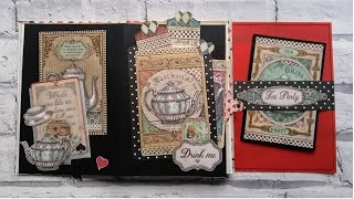 Alice in Wonderland Junk Journal  Decorating Pages and Making Ephemera [upl. by Russom]