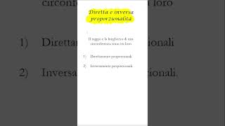 Diretta e Inversa Proporzionalità [upl. by Ennairod498]