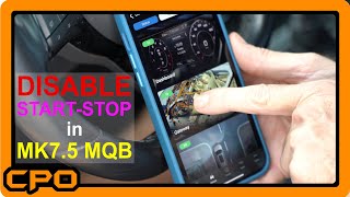 Disable StartStop in MK75 Golf R with OBDeleven [upl. by Merl289]