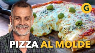 CLÁSICA PIZZA AL MOLDE 🍕 RECETA RÁPIDA de los MAESTROS DE LA PIZZA  El Gourmet [upl. by Ettenoitna852]