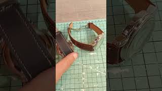 Watchband shorts leather leathercraft [upl. by Ylac]