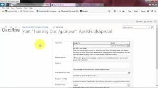 41  SharePoint 2013 Manually Running a Workflow [upl. by Ardnasxela739]