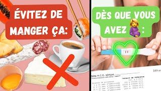 ALIMENTS à ÉVITER au PREMIER TRIMESTRE de grossesse dès l’IMPLANTATION [upl. by Hendon]