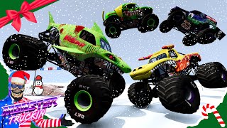 Monster Jam INSANE Racing Freestyle and High Speed Jumps 29  BeamNG Drive  Grave Digger [upl. by Enileqcaj]