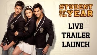 Student Of The Year  Trailer Launch  LIVE from PVR Juhu Mumbai [upl. by Reave546]