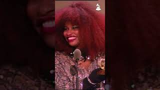 Watch Chaka Khan Win A GRAMMY in 1985 For quotI Feel For Youquot  GRAMMY Rewind [upl. by Nelyag]