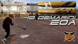 Hitting with the 2022 10 DeMarini Zoa  USSSA Bat Review [upl. by Jegar]