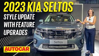 2023 Kia Seltos facelift  It gets even more features  Walkaround  Autocar India [upl. by Lathe]