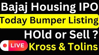 Bajaj Housing finance ipo listing  bajaj ipo listing price bajaj ipo hold or sell  kross ipo [upl. by Sibyl]