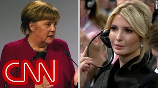 Merkel hammers Trump as Ivanka looks on [upl. by Cheke]