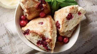 The best cranberries scones  Milk Calendar 2013 recipe [upl. by Ahsietal326]