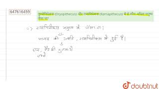 ड्रायोपिथेकस Dryopithecus और रामापिथेकस Ramapithecus में से कौन अधिक मनुष्य जैसा था  12 [upl. by Halludba482]