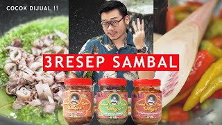 DIJAMIN LAKU  3 RESEP SAMBAL ENAK DAN AWET TANPA PENGAWET  SAMBAL BU RUDY PUNTENNN [upl. by Neened]