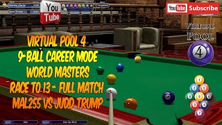 Virtual Pool 4  9Ball  Race to 13  Full Match with commentary  Back and Forth Classic [upl. by Stubstad]