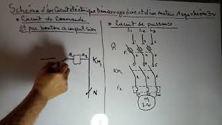 schéma de commande démarrage direct dun moteur 2 commande par bouton à impulsion [upl. by Akela]