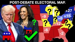 POSTDEBATE 2024 US Presidential Election Prediction  Kamala Harris vs Donald Trump [upl. by Adnirol]