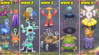 Ethereal Workshop  Full Song Compilation Wave 1  Wave 5  My Singing Monsters [upl. by Noxid]