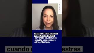 quotLa protesta sí funcionaquot asegura María Corina Machado [upl. by Orfield202]