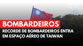 18 BOMBARDEIROS NORTE COREANOS ENTRAM EM TAIWAN [upl. by Aruon]