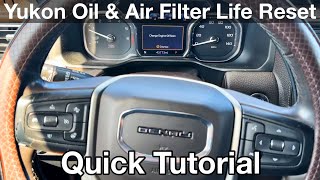 How to Reset Oil amp Filter Life on GMC Yukon 20212025 [upl. by Nobell]