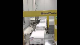 StraPack RQ8A Fully Automatic in Meat Packing Plant [upl. by Della]