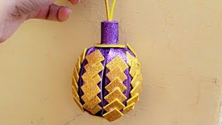 Beautiful Christmas ornaments 😍 glitter foam Xmas craft ⭐handmade christmas tree material [upl. by Glenna]