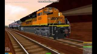 OpenBVE EXCLUSIVE BNSF SD70ACe Rescues Amtrak Superliner Train Download Here [upl. by Aneras]