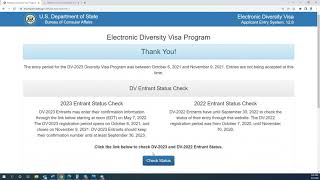 HOW TO CHECK DV LOTTERY RESULTS CORRECTLY [upl. by Durwin883]