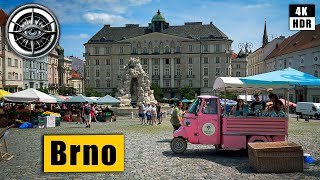 Walking Tour 4K of Brno  The capital of Moravia 🇨🇿 Czech Republic HDR ASMR [upl. by Lrac687]