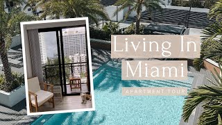 My 2300 A Month Miami Apartment Tour Brickell Luxury HighRise [upl. by Leuamme]