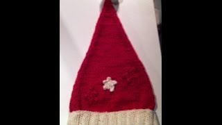 MAGLIA TUTORIAL CAPPELLO BABBO NATALE  SANTA CLAUS PARTE 1 DI 2 [upl. by Mal851]