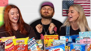 australians try AMERICAN snacks [upl. by Anayit657]