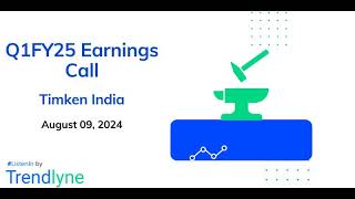 Timken India Earnings Call for Q1FY25 [upl. by Akirrehs]