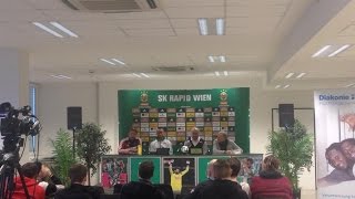 Pressekonferenz 28112014 vor Rapid vs Wr Neustadt [upl. by Anialahs495]