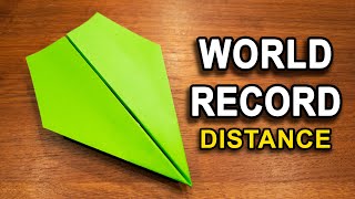 How To Make The WORLD RECORD PAPER AIRPLANE for Distance [upl. by Abita]