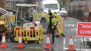 Road Works Mytholmroyd at 219pm Monday 4th December 2023 Please subscribe to this channel [upl. by Godewyn]