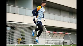 Real Madrid Training 9 Oct Thibaut Courtois Returns to Training Outside  Vini Mbappe still AWAY [upl. by Rolyak704]