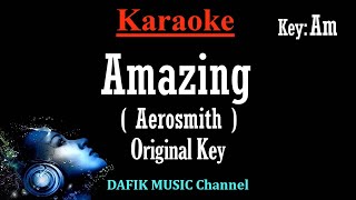 Amazing Karaoke Aerosmith Original key Am [upl. by Ophelia]