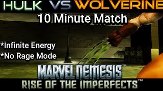 Hulk vs Wolverine  Marvel Nemesis Rise of The Imperfects 10 Minute Match [upl. by Aikat]