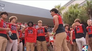 Creekside gets game day excitement started early ahead of matchup against Nease [upl. by Ennairam561]