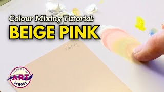 How To Easily Mix Beige Or Soft Pink StepByStep Painting [upl. by Enytsirhc900]