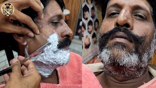 Straight Razor✔️Shaving A 3 Week Old Man Shave Tutorial 2024 👌Relaxing straight Razor Shave Full 💈 [upl. by Yorgen]