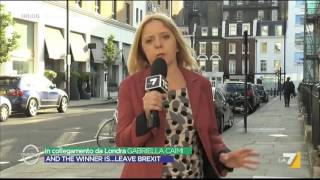 Referendum Brexit vince il leave  Le ultime da Londra con Gabriella Caimi [upl. by Anilocin]