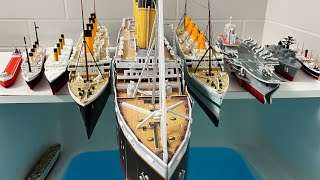 All Ships Lined Up  Titanic Britannic Aircraft Carrier  Ready for Lauch and Tested in the Water [upl. by Elery92]