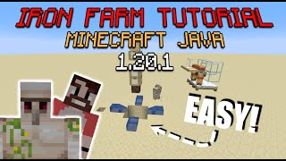 Iron Farm TUTORIAL Minecraft Java 1201 [upl. by Tiffa]