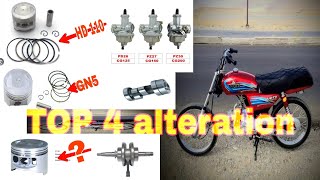 70cc bike top 4 alteration video top speed 150and160  GN5 and HD110 and CG125 and 58  CG125 Vs 70c [upl. by Eiddam319]