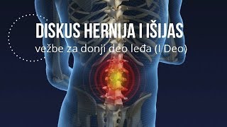 Vežbe za donji deo leđa diskus herniju i išijas  prvi deo [upl. by Siduhey]