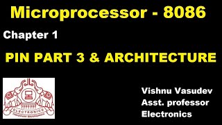 Pin Diagram part 3 amp Architecture  Module 1  Microprocessor [upl. by Aliber]