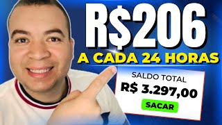 Como GANHAR R 206 REAIS a cada 24 HORAS Todos os DIAS I Como ganhar dinheiro na internet [upl. by Ayo]